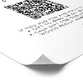 QR Code Huwelijksreis Fonds teken, Honeymoon Fonds Poster (Hoek)