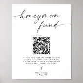 QR Code Huwelijksreis Fonds teken, Honeymoon Fonds Poster (Voorkant)