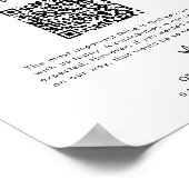 QR Code Huwelijksreis Fonds teken, Honeymoon Fonds Poster (Hoek)