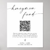 QR Code Huwelijksreis Fonds teken, Honeymoon Fonds Poster (Voorkant)