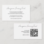 QR-code huwelijksreis fonds trouwcadeaukaart Informatiekaartje (Voorkant / Achterkant)