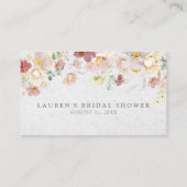 QR Code & Huwelijkswebsite Blush Roze Bloemen RSVP Informatiekaartje (Achterkant)