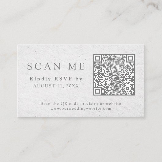 QR Code & Huwelijkswebsite Blush Roze Bloemen RSVP Informatiekaartje (Voorkant)