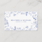 QR Code & Huwelijkswebsite Chinoiserie Bruiloft RS Informatiekaartje (Achterkant)