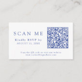 QR Code & Huwelijkswebsite Chinoiserie Bruiloft RS Informatiekaartje (Voorkant)