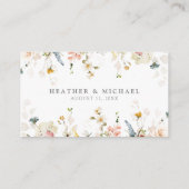 QR Code & Huwelijkswebsite Tuin Bloemen RSVP Informatiekaartje (Achterkant)