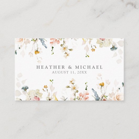 QR Code & Huwelijkswebsite Tuin Bloemen RSVP Informatiekaartje (Achterkant)