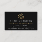 QR Code HVAC Technician Heating and Air Visitekaartje (Voorkant)