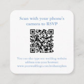 QR-code Hydrangea Ginger Jar Crest Wedding RSVP Informatiekaartje (Voorkant)