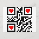 QR-Code-I-Love-you Briefkaart (Voorkant)