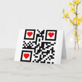QR-Code-I-Love-You Kaart (Gele Bloem)