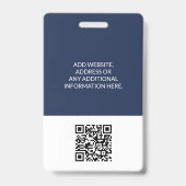 QR-code ID-ziekenhuis kliniek dokter werknemer bad Badge (Achterkant)