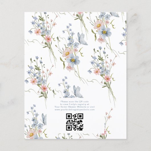 QR-code iets blauw voordat ik de uitnodiging doe Flyer (Achterkant)