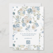 QR code iets blauw voordat ik Vrijgezellenfeest Kaart (Achterkant)