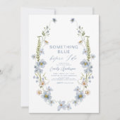 QR code iets blauw voordat ik Vrijgezellenfeest Kaart (Voorkant)