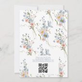 QR code iets blauw voordat ik Vrijgezellenfeest Kaart (Achterkant)