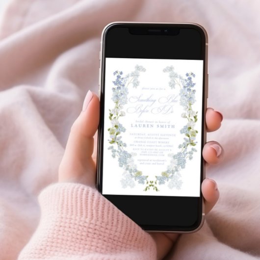 QR code iets blauw voordat ik Vrijgezellenfeest Kaart