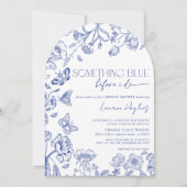 QR code iets blauw voordat ik Vrijgezellenfeest Kaart (Voorkant)