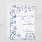 QR code iets blauw voordat ik Vrijgezellenfeest Kaart (Voorkant)