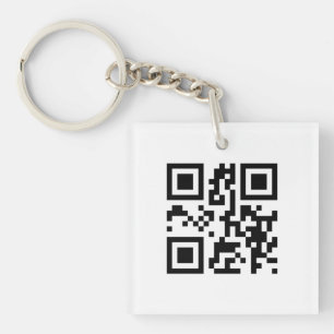QR-code - Ik hou van je! Sleutelhanger