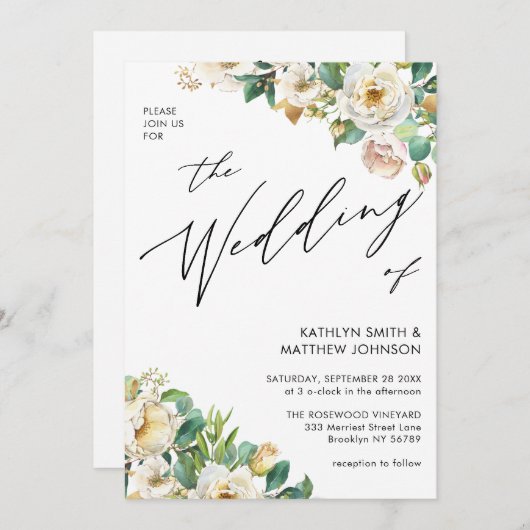 QR-code in één elegante perensoort Kaart (Voorkant / Achterkant)