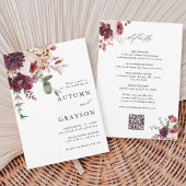 QR-code in één herfst Romance Kaart