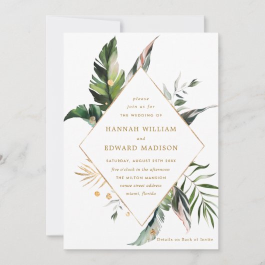 QR-code in één tropische olievlek Kaart (Voorkant)