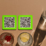 QR-code in fluorescerend groen Kartonnen Onderzetters<br><div class="desc">Creëer uw eigen QR-code door uw eigen URL te gebruiken in plaats van de mijne.Deze vierkante set van Onderzetters bevat een groene kleurtoon die bekend staat als fluorescerend groen. Uitstekende methode om uw bedrijf of services te promoten. Verkocht in sets van 6.</div>
