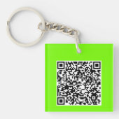 QR-code in fluorescerend groen Sleutelhanger (voorkant)