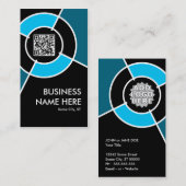 QR-code in water en doel logo Visitekaartje (Voorkant / Achterkant)