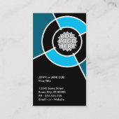 QR-code in water en doel logo Visitekaartje (Achterkant)