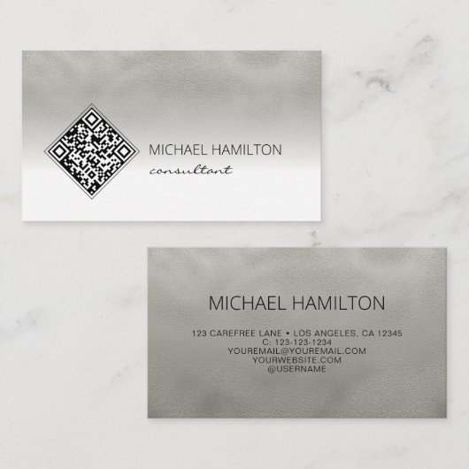 QR-code industrieel Visitekaartje (Voorkant / Achterkant)