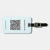 QR Code Info Aangepaste tekst en kleuren Bagagelab Bagagelabel (Voorkant horizontaal)