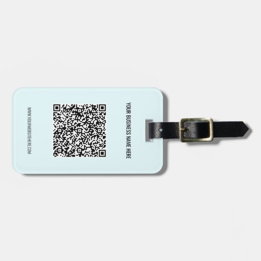 QR Code Info Aangepaste tekst en kleuren Bagagelab Bagagelabel (Voorkant horizontaal)