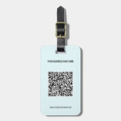 QR Code Info Aangepaste tekst en kleuren Bagagelab Bagagelabel (Voorkant verticaal)