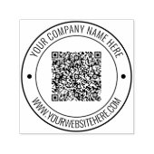 QR Code Info Aangepaste Tekst Ronde Zelfinkkend St Zelfinktende Stempel (Design)