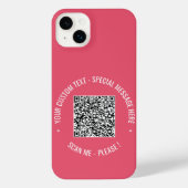 QR Code Info Aangepaste tekst Speciaal berichtover iPhone Hoesje (Achterkant)