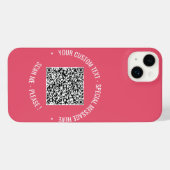 QR Code Info Aangepaste tekst Speciaal berichtover iPhone Hoesje (Achterkant horizontaal)