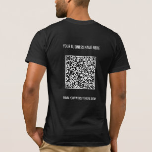 QR Code Info Aangepaste tekst Uw bedrijf T-shirt