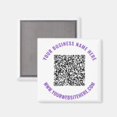 QR Code Info Codinfo Aangepaste tekst Magnet Cadea (Voorkant / Achterkant)