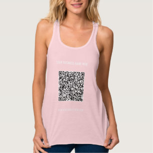 QR Code Info en Aangepaste tekst Moderne Tanktop
