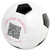 QR Code Info Jouw tekst Verrassingsgeschenk Voetba Voetbal (Drie kwart)