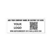 QR Code Info Logo Naam Website Rubber Stempel (Afrduk)