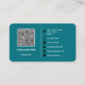 QR Code Info Logo Tekst Visitekaartje Kies kleuren (Voorkant)