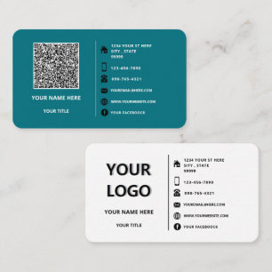 QR Code Info Logo Tekst Visitekaartje Kies kleuren