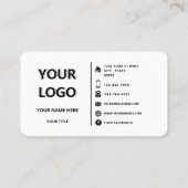 QR Code Info Logo Tekst Visitekaartje Kies kleuren (Achterkant)