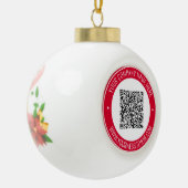 QR Code Info Naam Website kerstversiering Keramische Bal Ornament (Links)