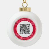 QR Code Info Naam Website kerstversiering Keramische Bal Ornament (Voorkant)