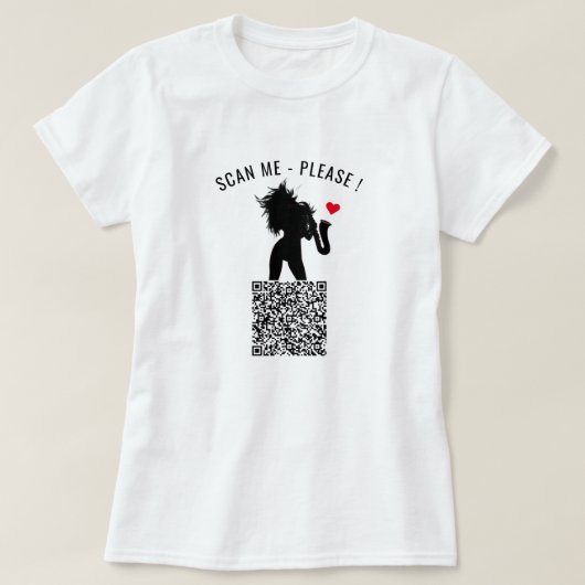 QR Code Info Scan me Specialized Funny T-Shirt (Design voorkant)