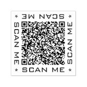 QR Code Info Scan me Tekst Moderne ontwerpstempel Zelfinktende Stempel (Design)